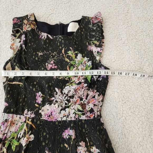 Anthropologie eri + ali Nevaeh floral lace fit & flare dress Size 2 - Picture 12 of 12
